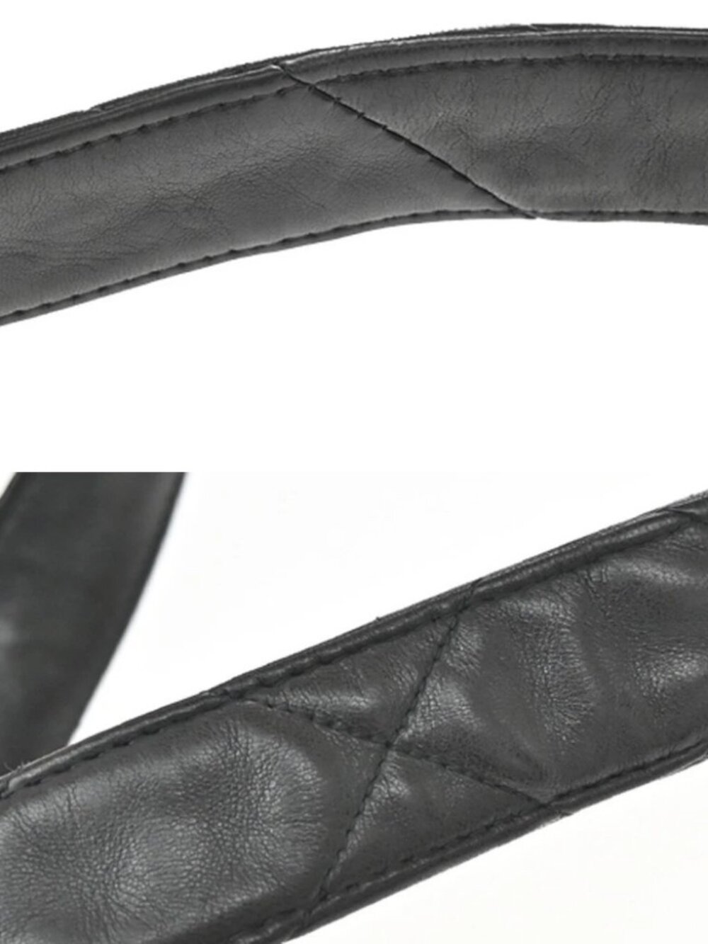 CHANEL CC Logo Matelasse Shoulder Bag Leather Black GHW France Vintage - Picture 8 of 16